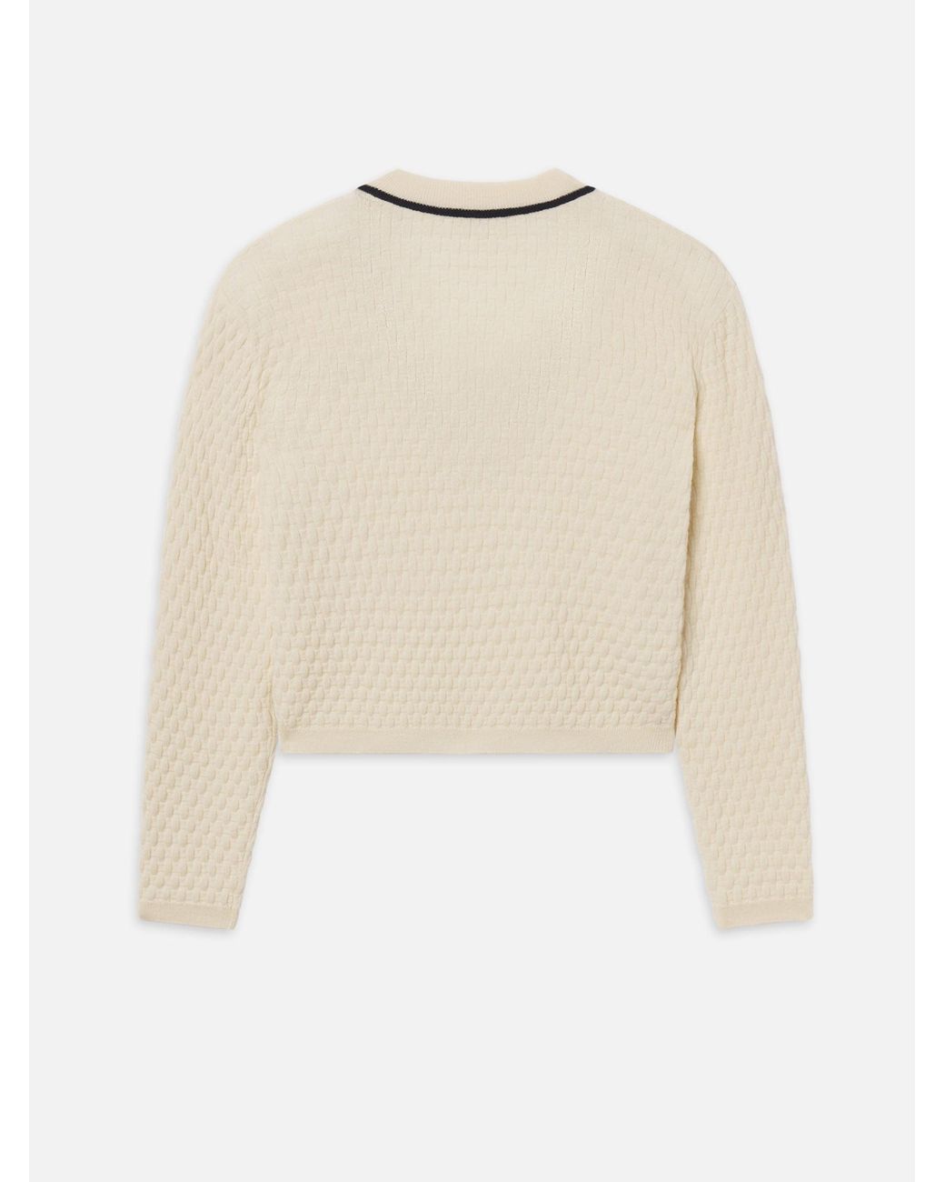 FRAME Natural Sotheby's V-neck Sweater