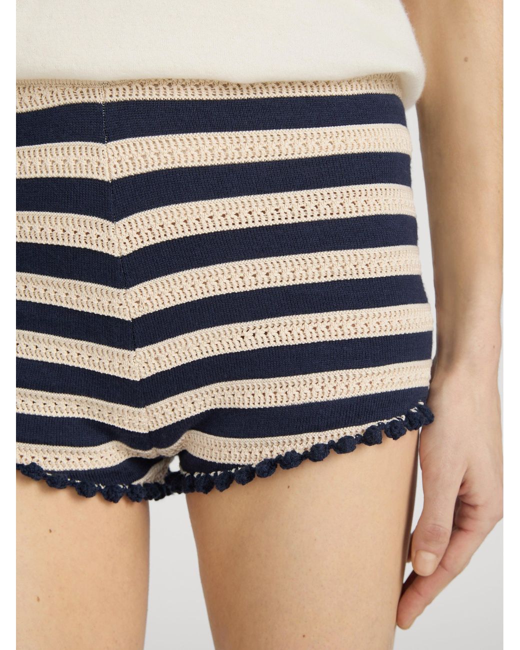 FRAME White The Crochet Captain Short