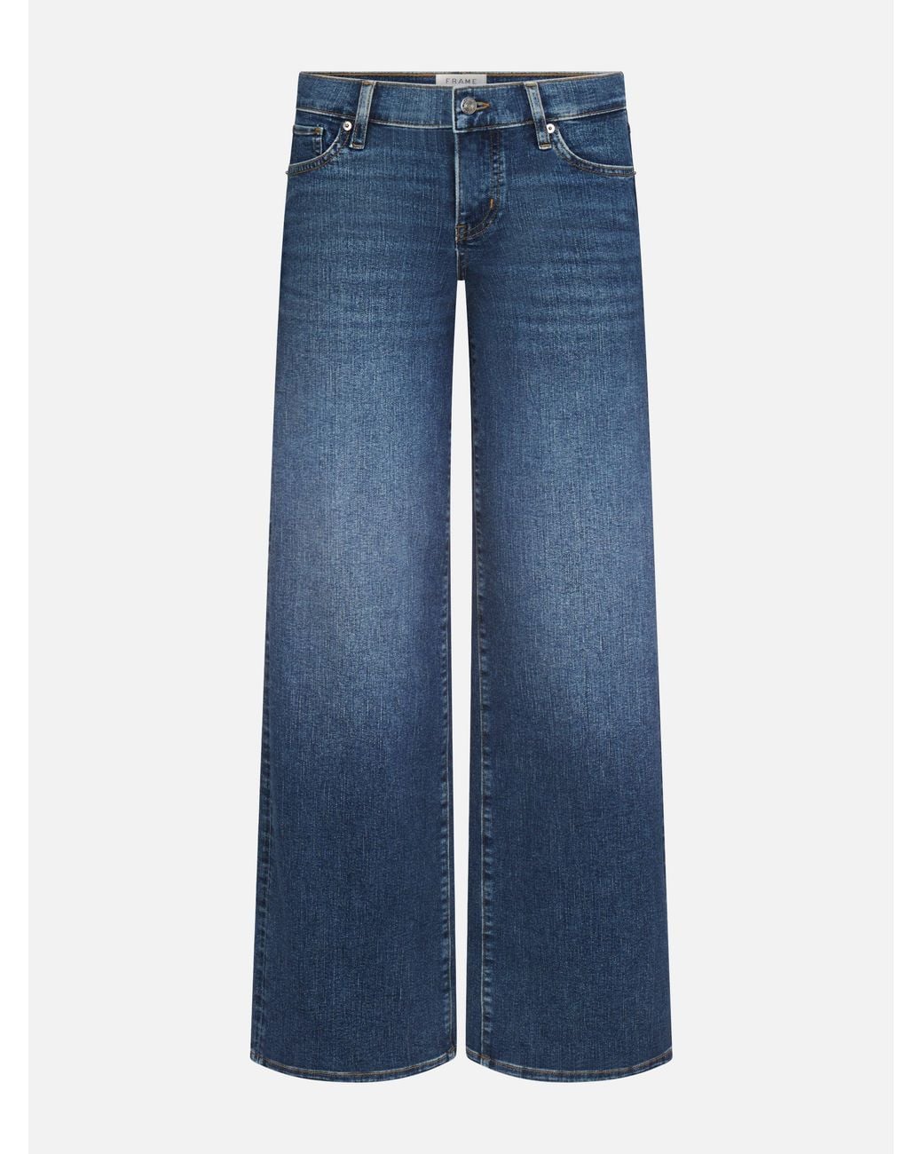 FRAME Blue The Low Rise Slim Palazzo