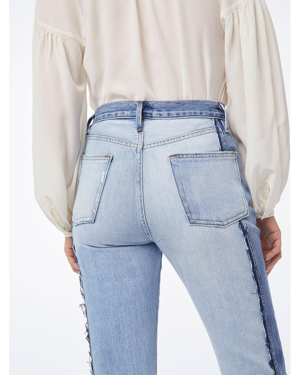 FRAME Le Mix Repair Jean in Blue | Lyst