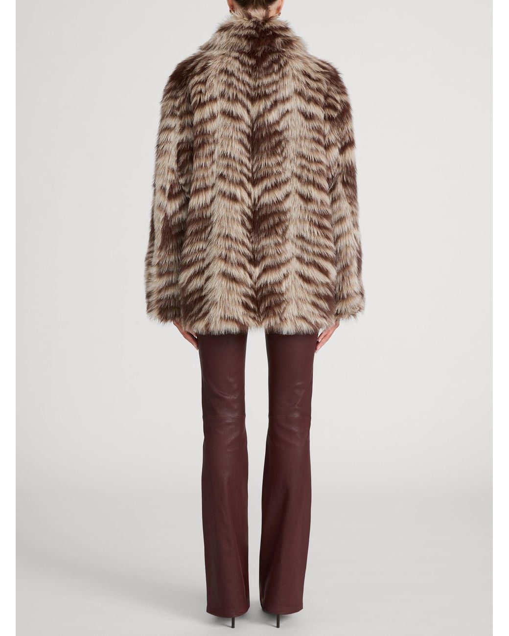 FRAME Brown The Alpine Chevron Coat