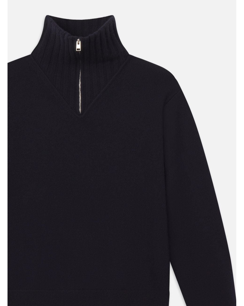 FRAME Blue Half Zip Sweater