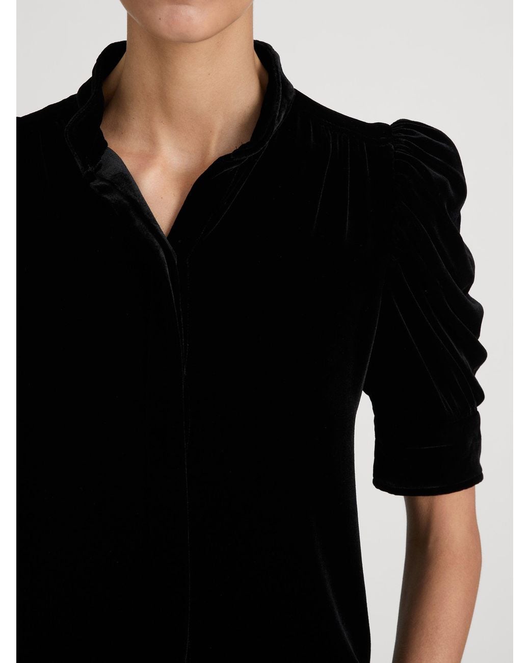 FRAME Black The Velvet Gillian Top