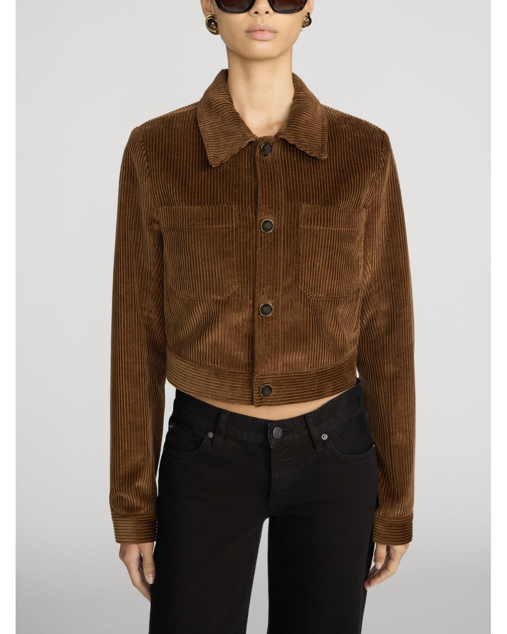 FRAME Brown The Small Corduroy Jacket