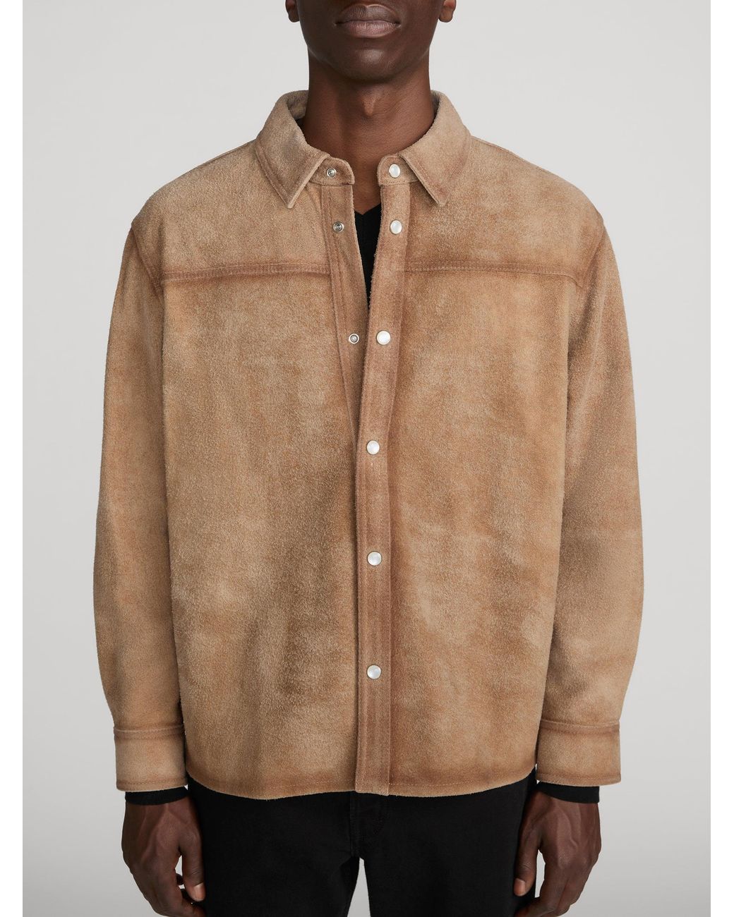 FRAME Natural Suede Shirt Jacket for men