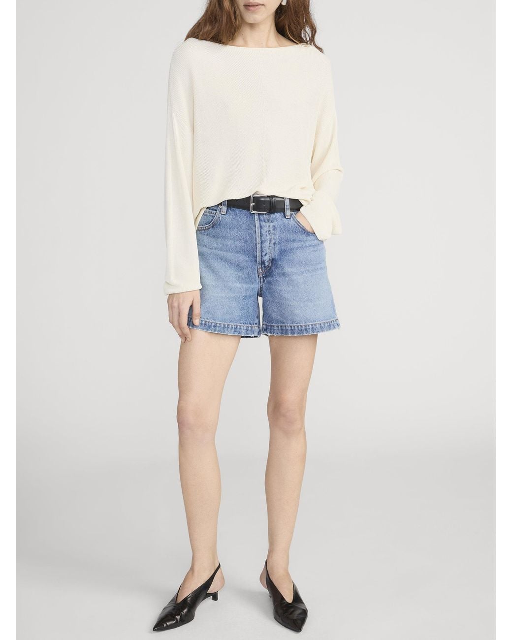 FRAME White The Drapey Sweater