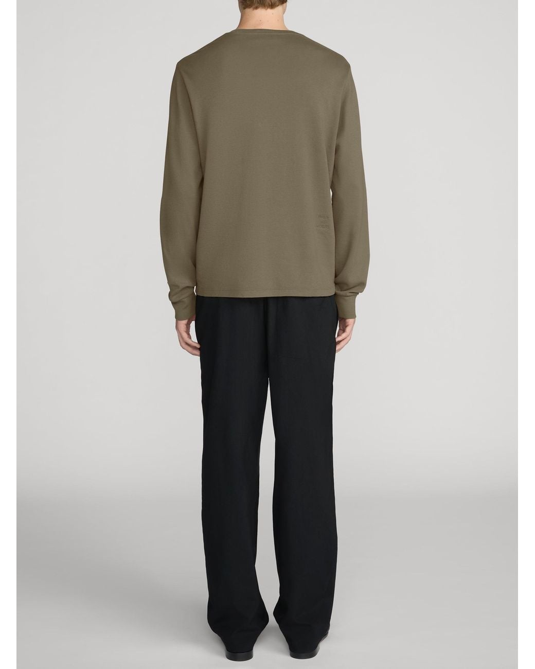 FRAME Green Duo Fold Long Sleeve Tee for men
