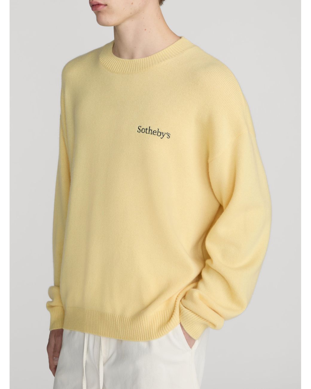 FRAME Yellow Sotheby's Cashmere Sweater for men