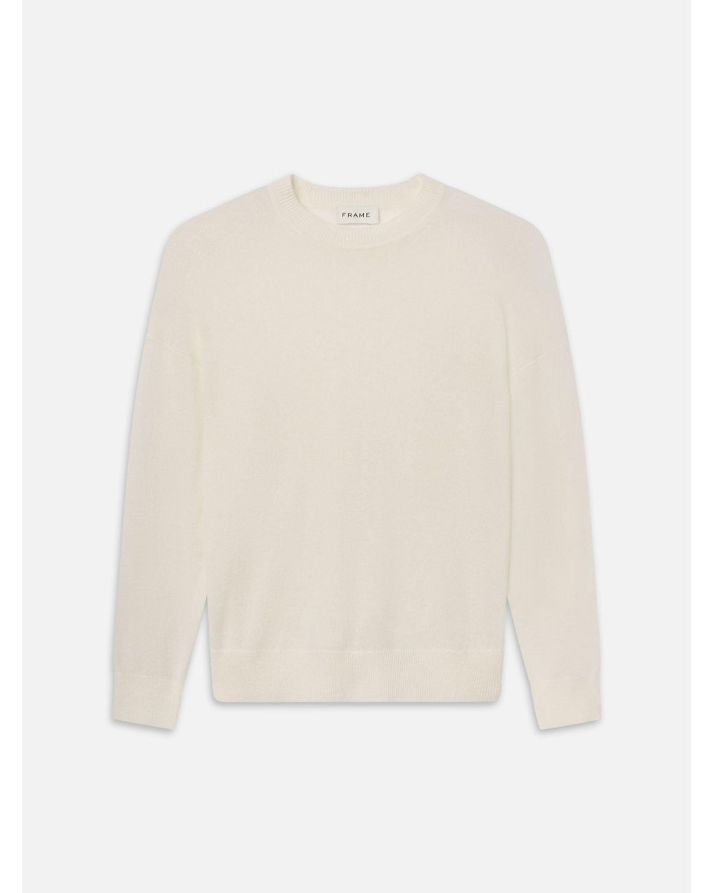 FRAME White Lightweight Cashmere Blend Sweater for men
