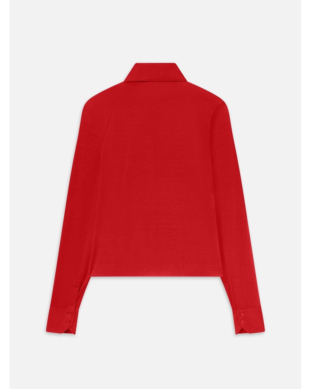 FRAME Red The Wool Pocket Top
