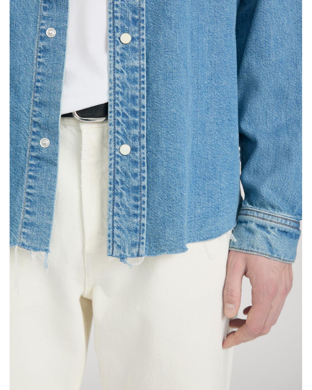 FRAME Blue Relaxed Denim Shirt for men