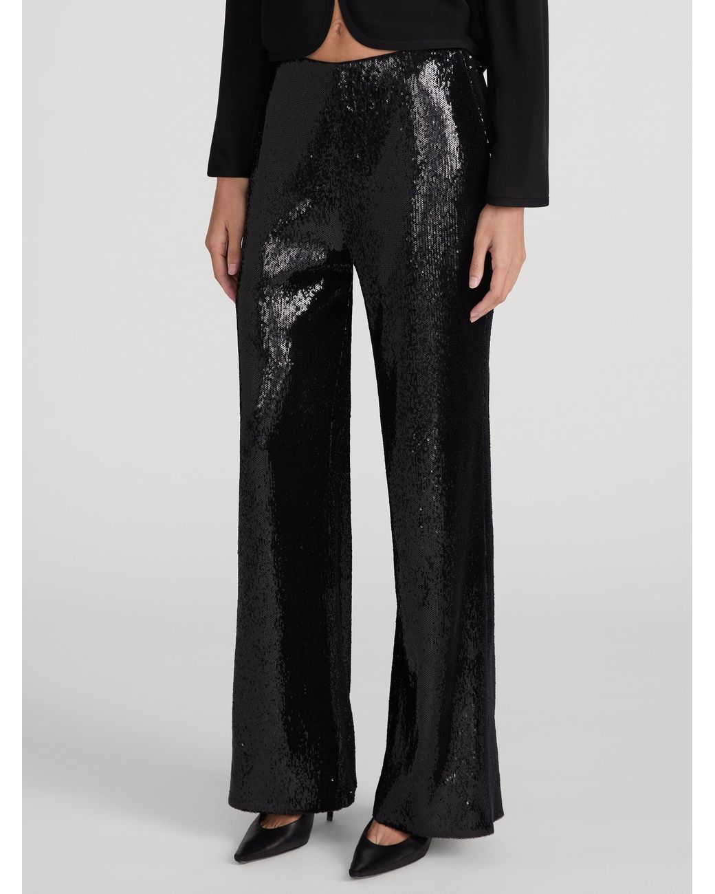 FRAME Black The Micro Sequin Pant