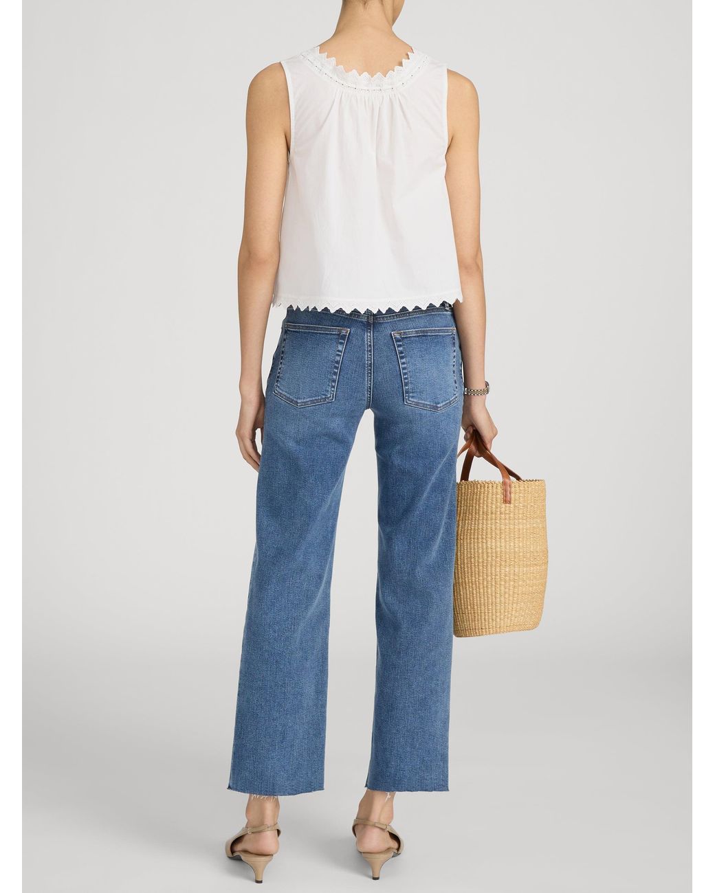 FRAME Blue Dark The Mellow Mid Rise Jeans