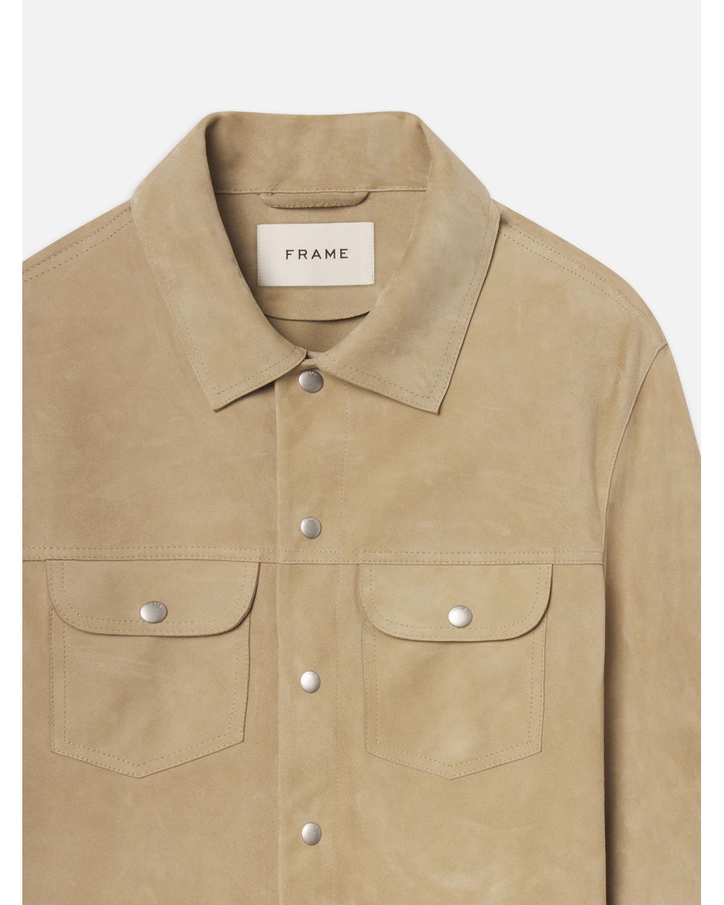 FRAME Natural Suede Trucker Jacket for men