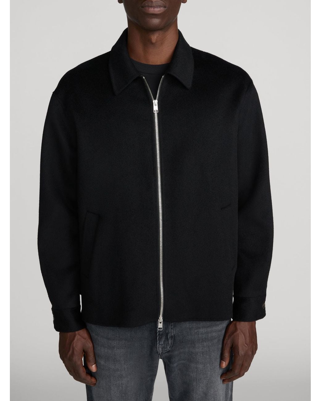 FRAME Black Double Face Wool Jacket for men