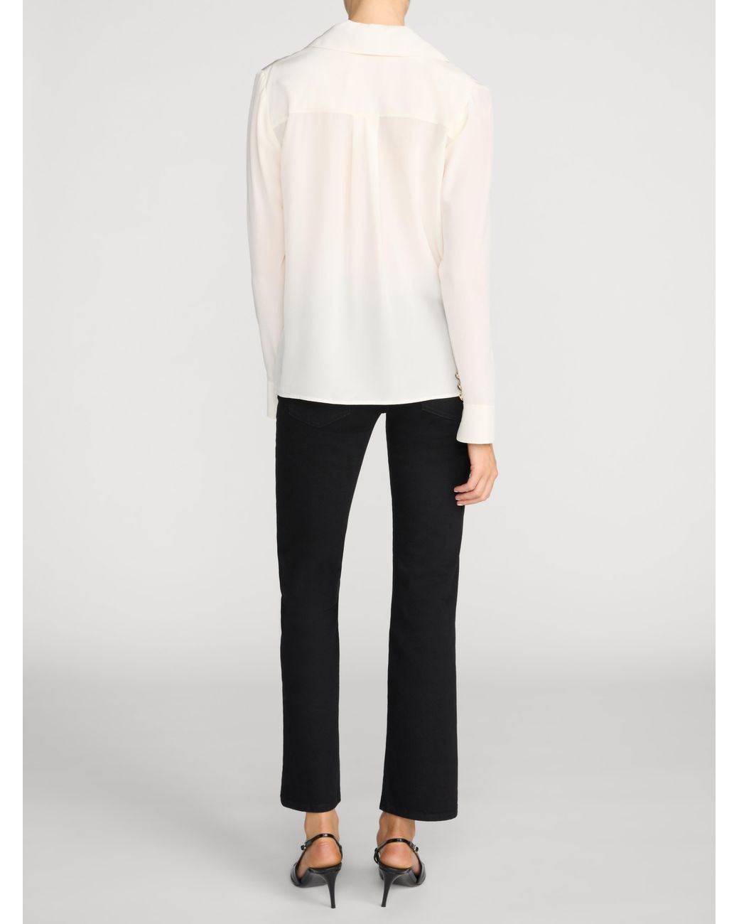 FRAME Natural The Contrast Tie Shirt