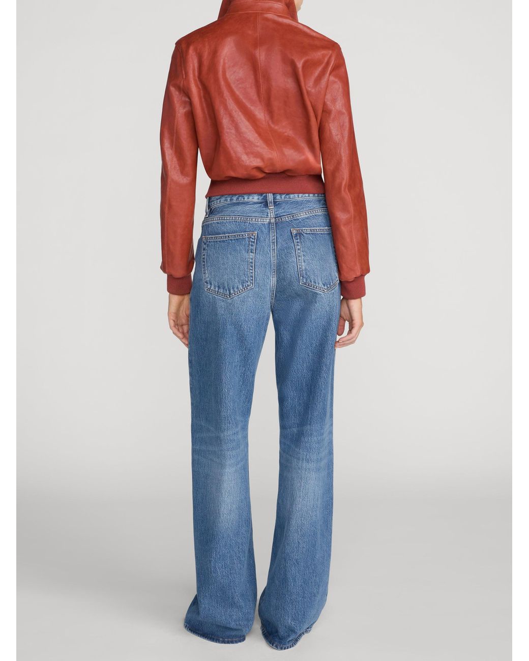FRAME Red The Leather Ace Jacket