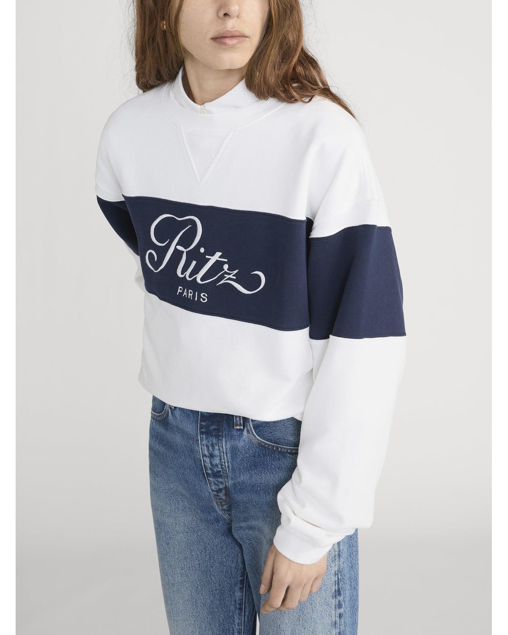 FRAME Blue Ritz Sport Sweatshirt