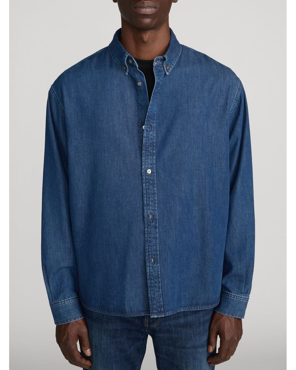 FRAME Blue Classic Denim Shirt for men