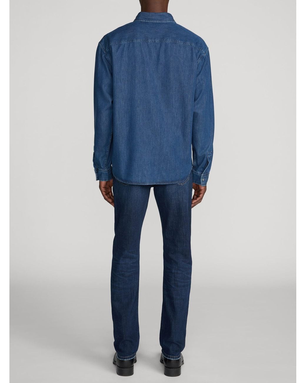 FRAME Blue Classic Denim Shirt for men