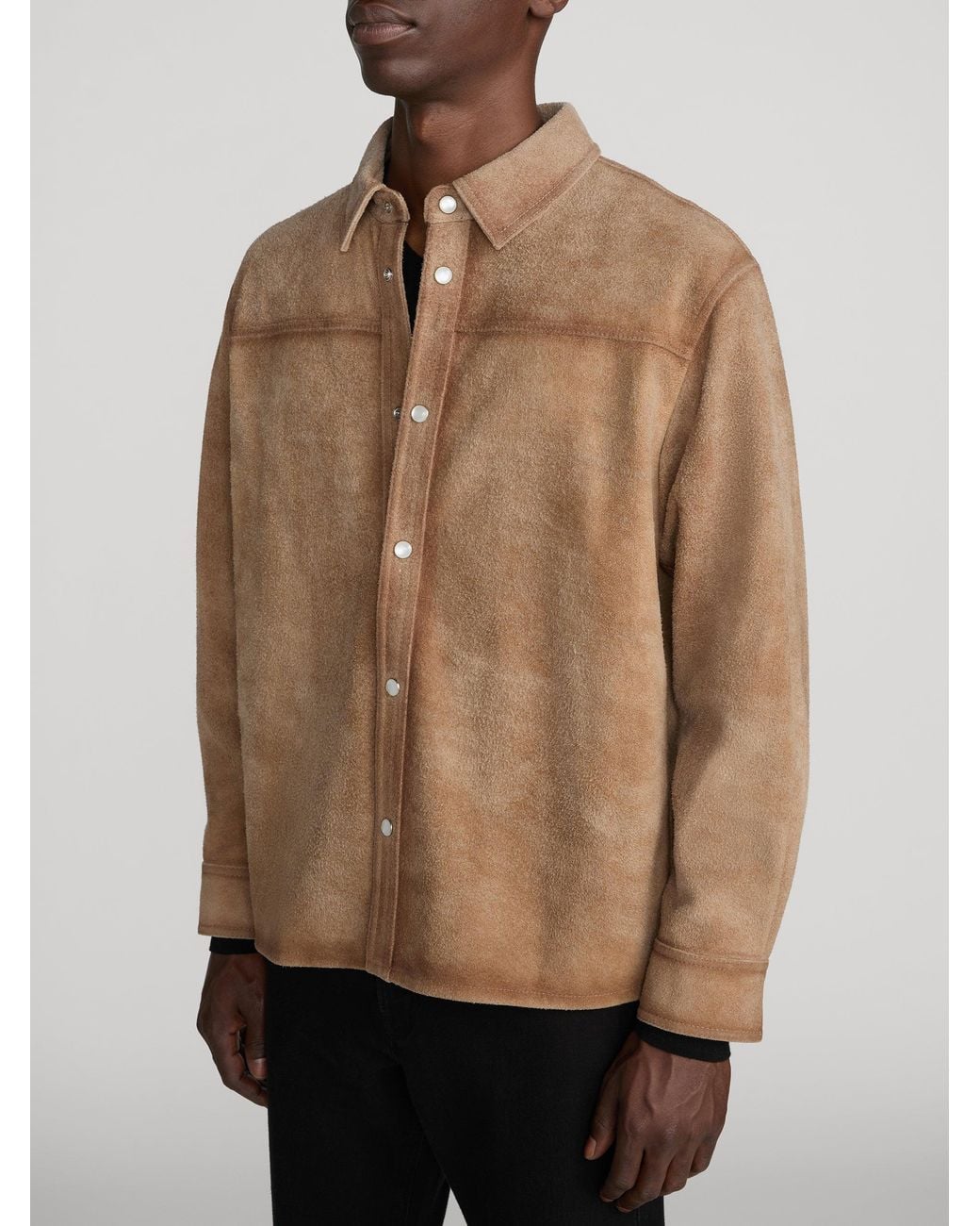 FRAME Natural Suede Shirt Jacket for men