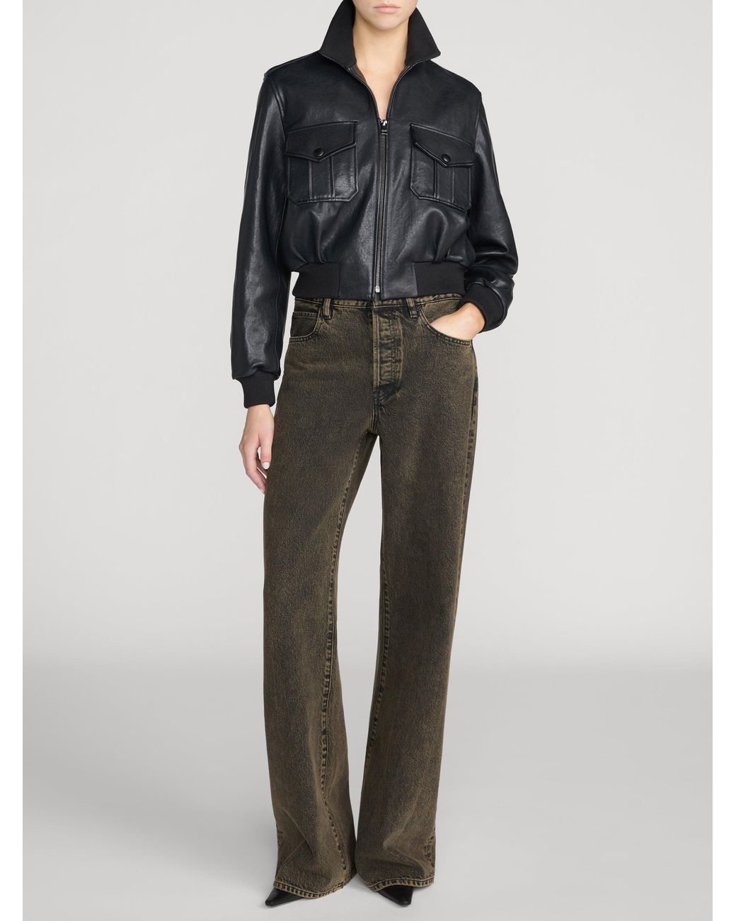 FRAME Black The Leather Ace Jacket