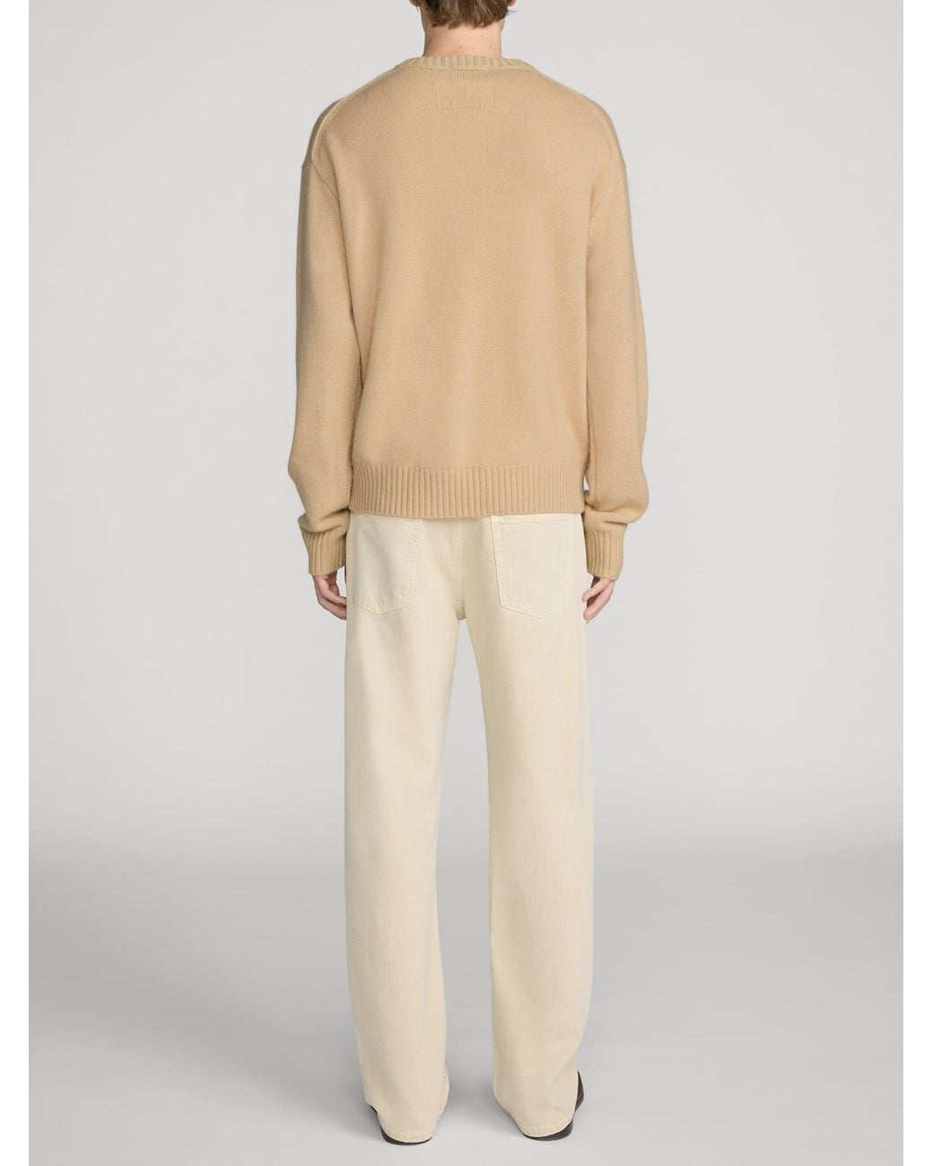 FRAME Natural Cashmere Crewneck Sweater for men
