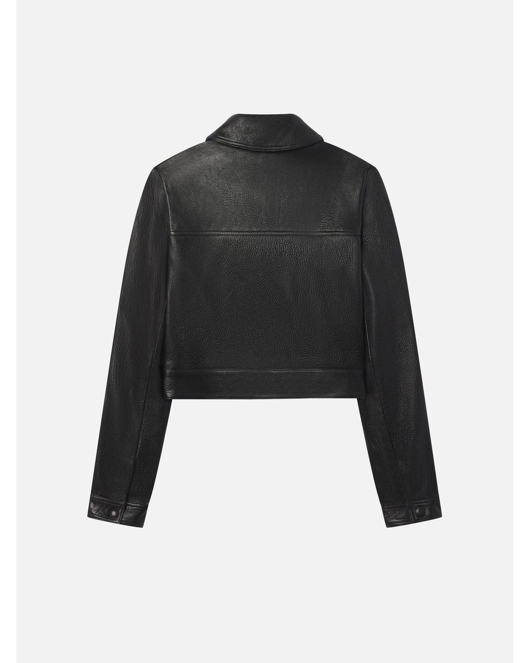 FRAME Black The Small Leather Jacket