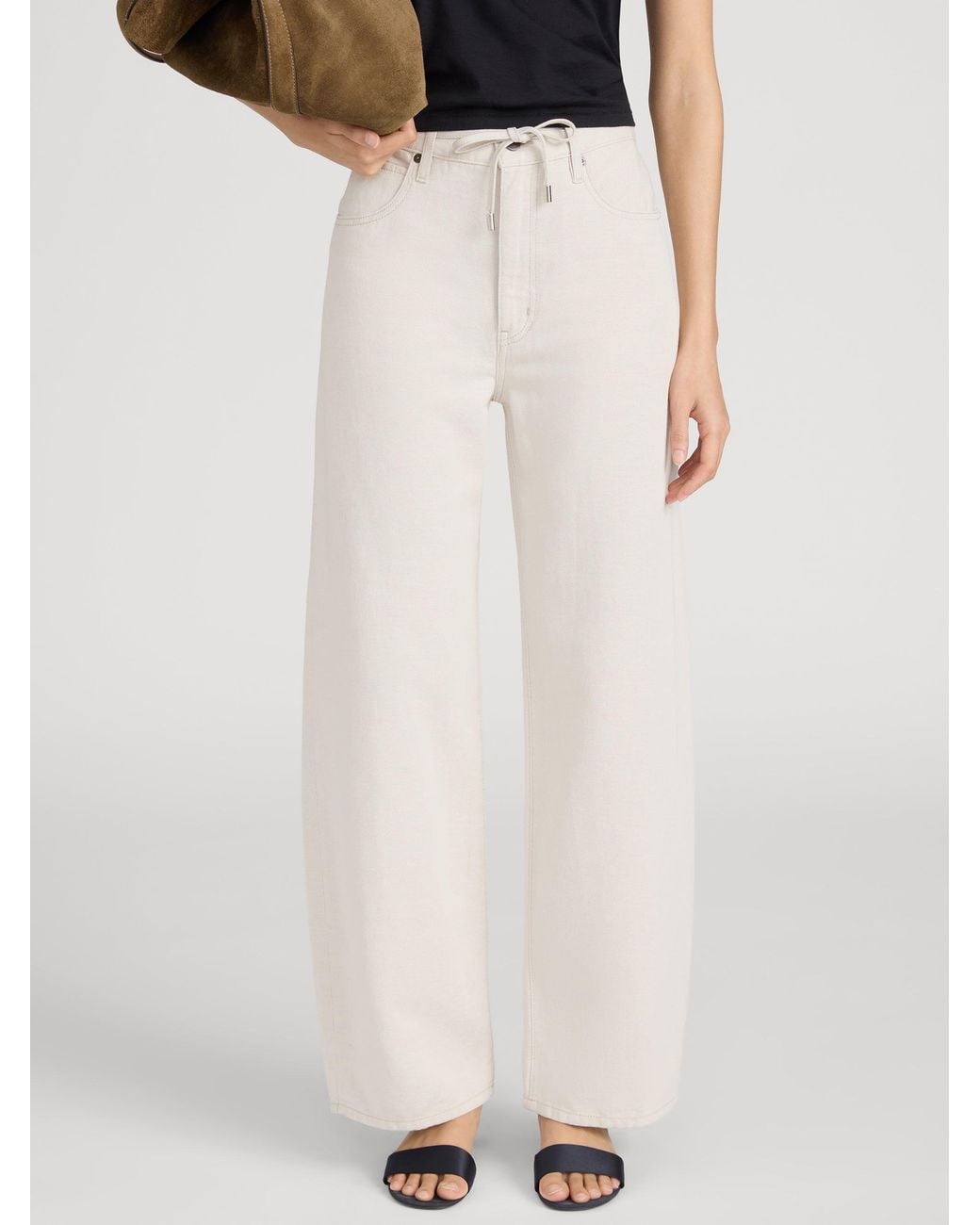 FRAME White The Off Duty Drawstring Bow