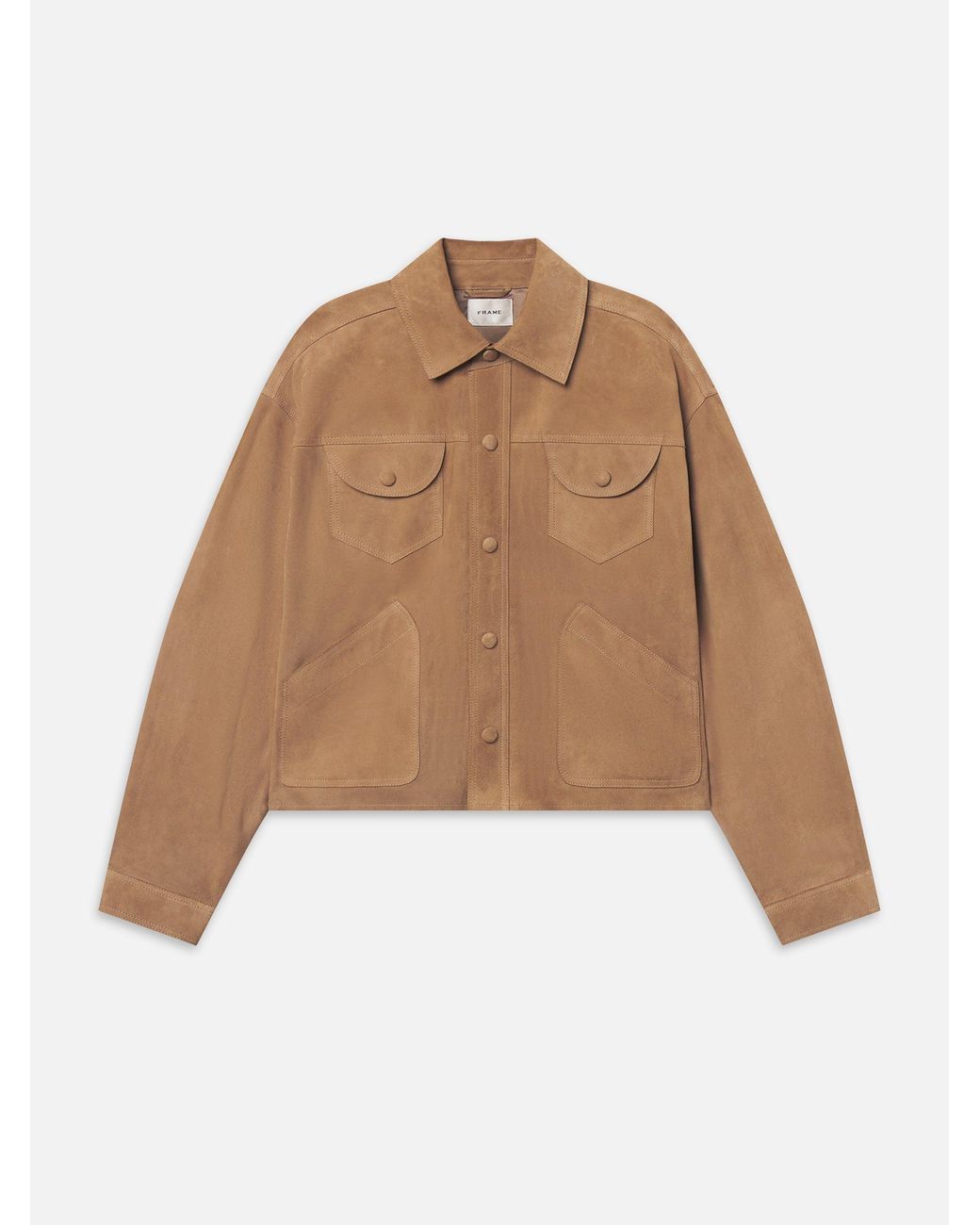 FRAME Natural The Suede Utility Jacket