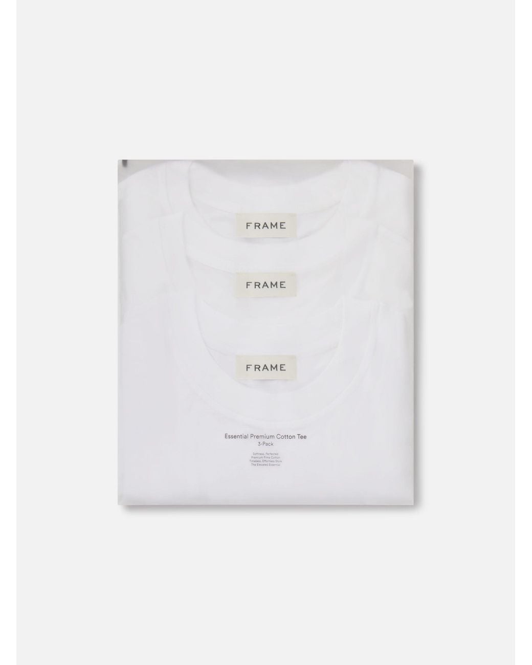 FRAME White The Lightweight Tee 3-pack for men