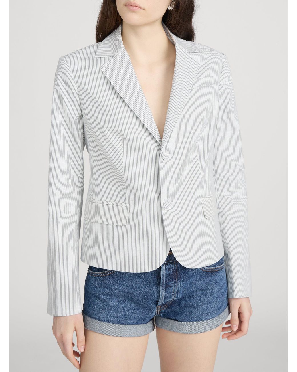 FRAME White The Stripe Classic Blazer