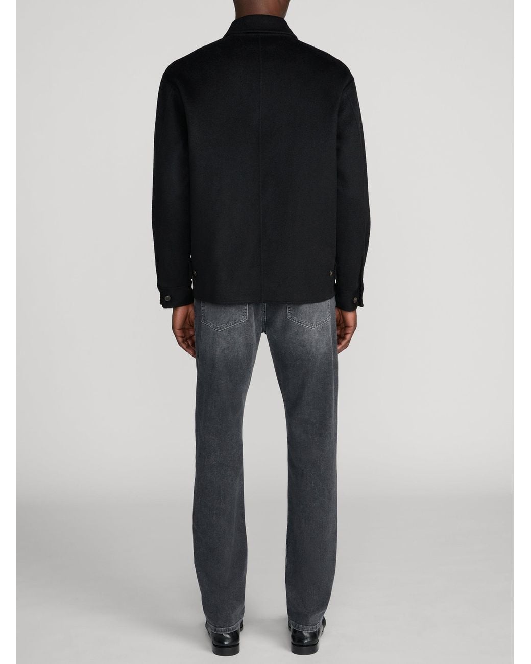 FRAME Black Double Face Wool Jacket for men