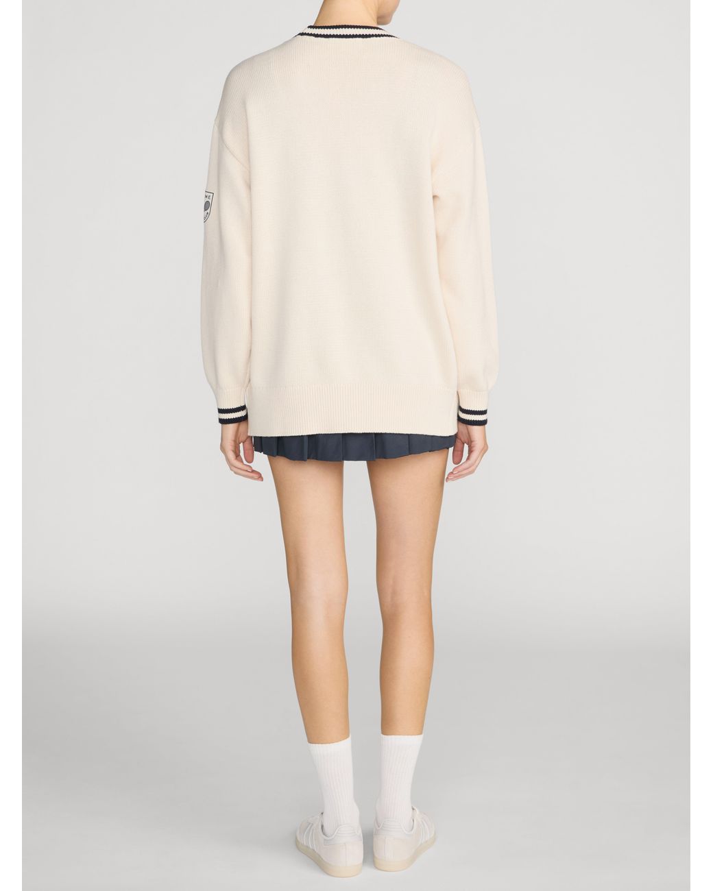 FRAME Natural The Tennis Oversized Cardigan