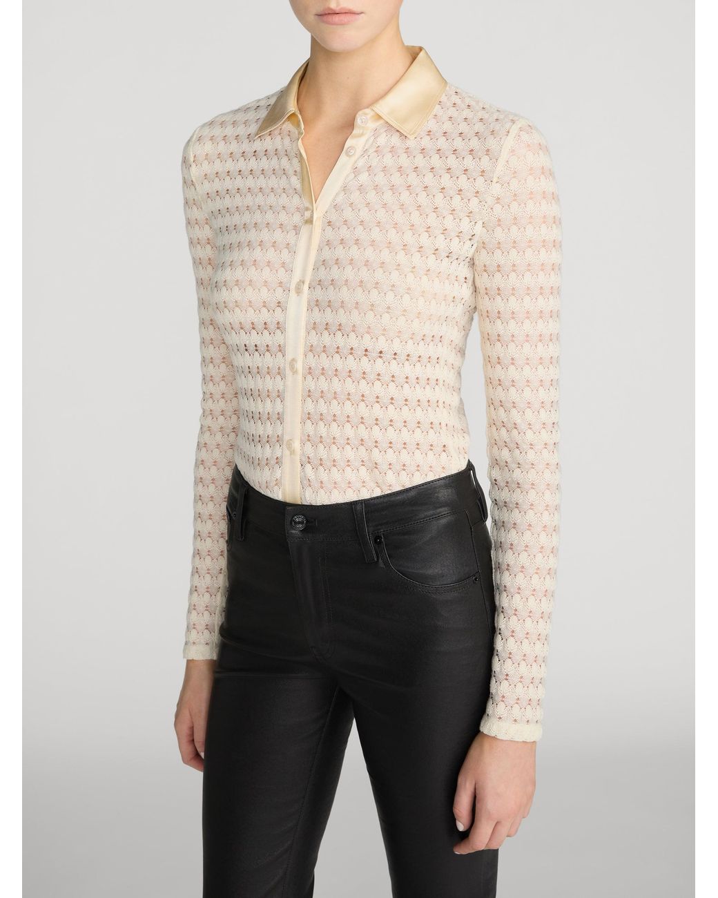 FRAME White The Bubble Stitch Shirt