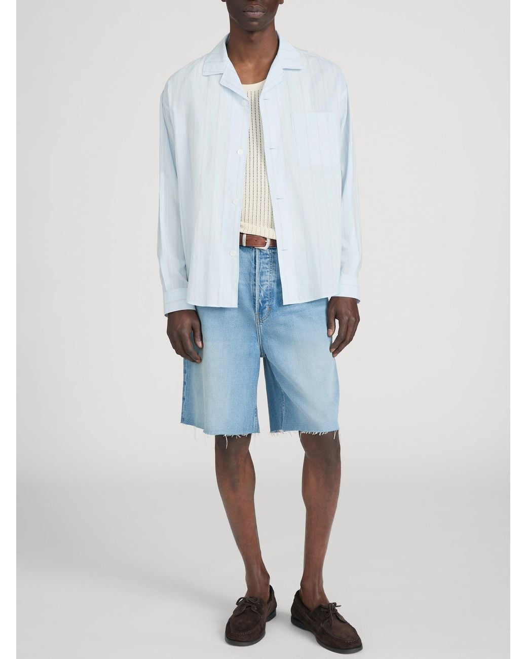 FRAME Blue Baggy Shorts for men