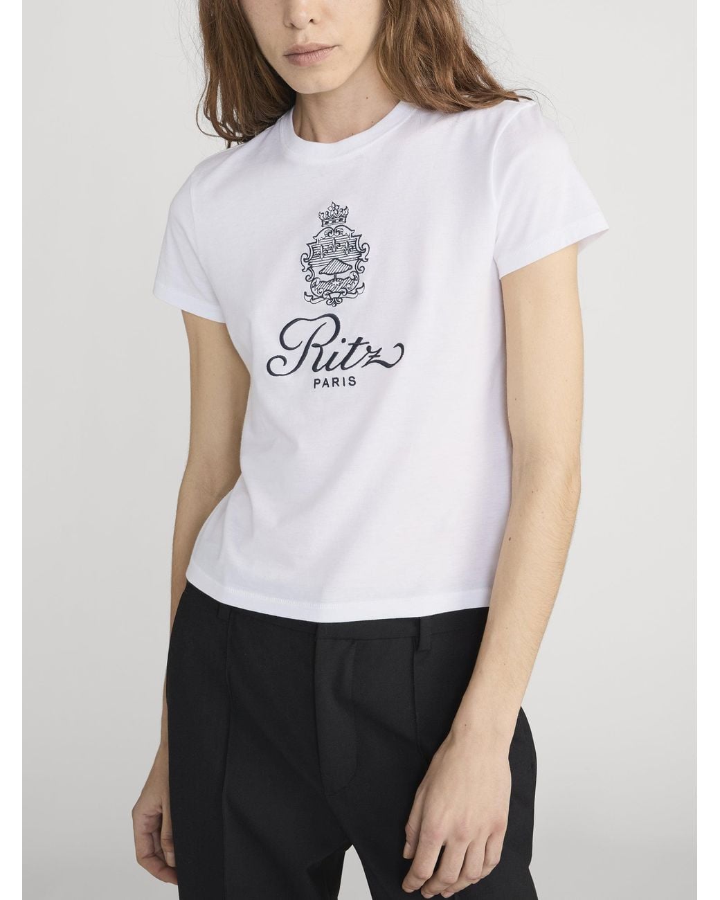 FRAME Blue Ritz Solid Baby Tee