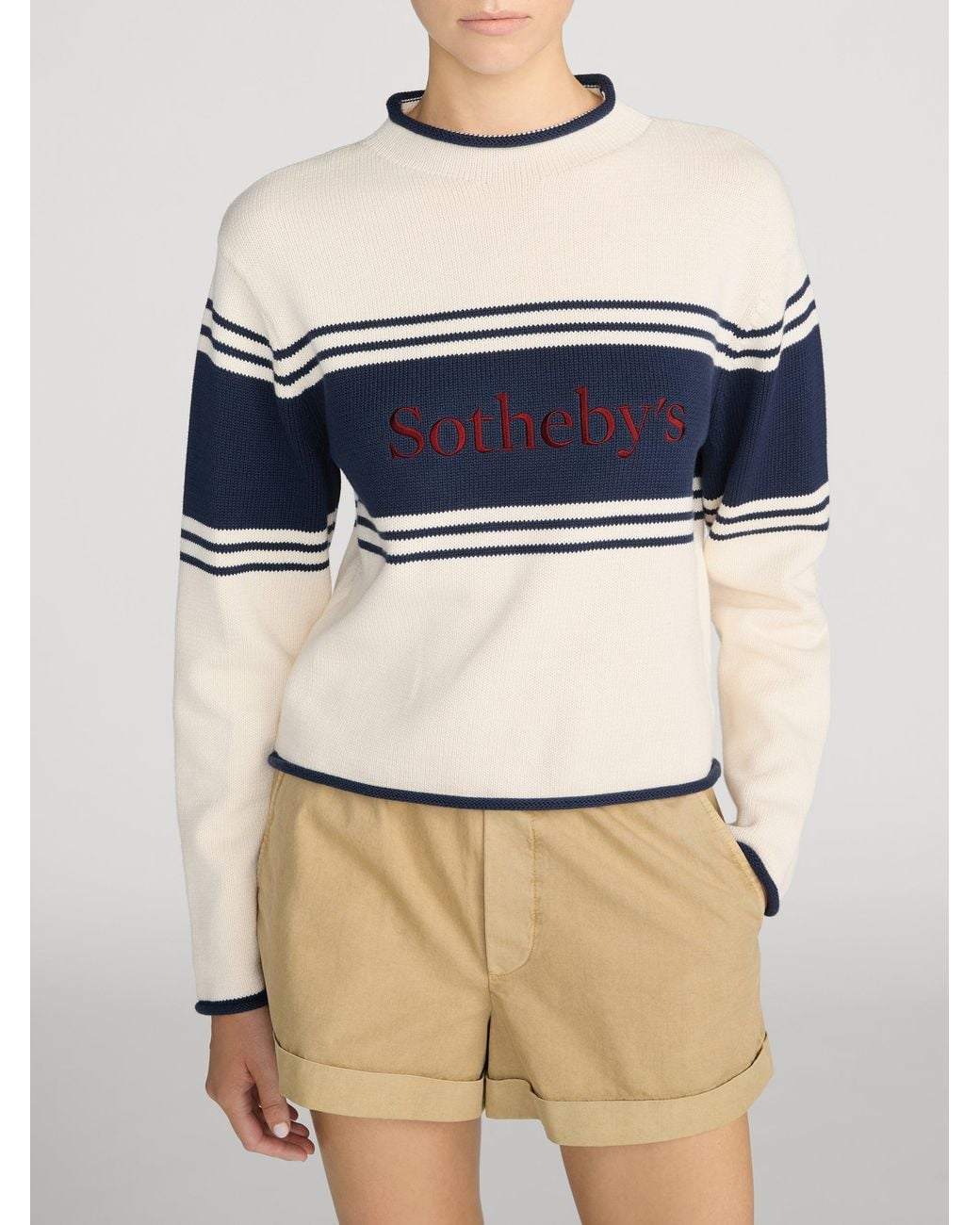 FRAME White Sotheby's Rolled Sweater
