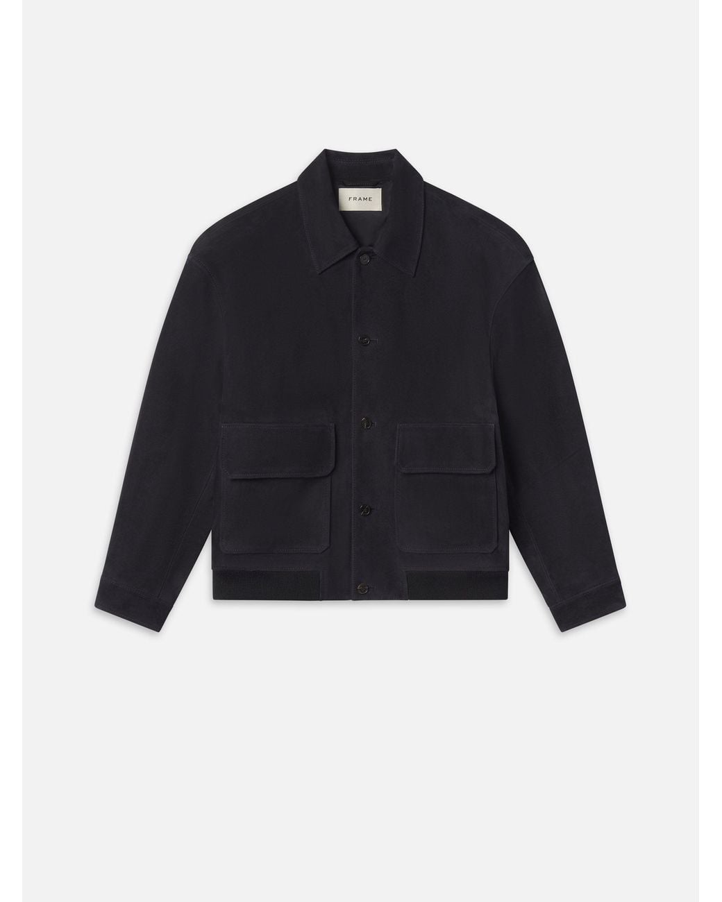 FRAME Blue Suede Blouson for men