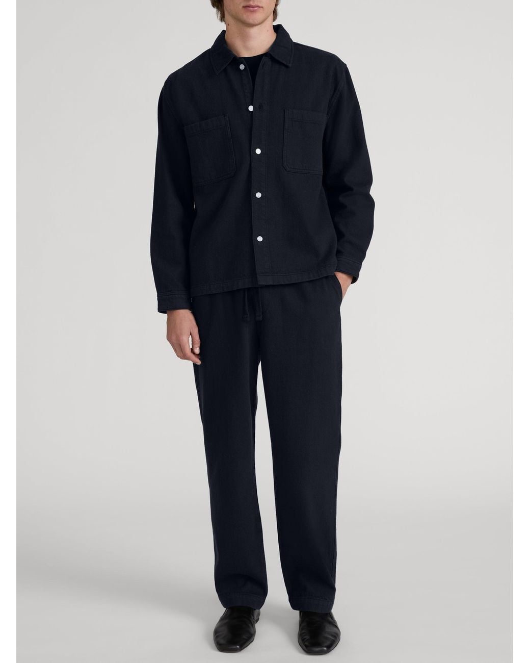 Frame Gray Texture FRAME Textured Terry Travel Pant in Blue for Men | Lyst