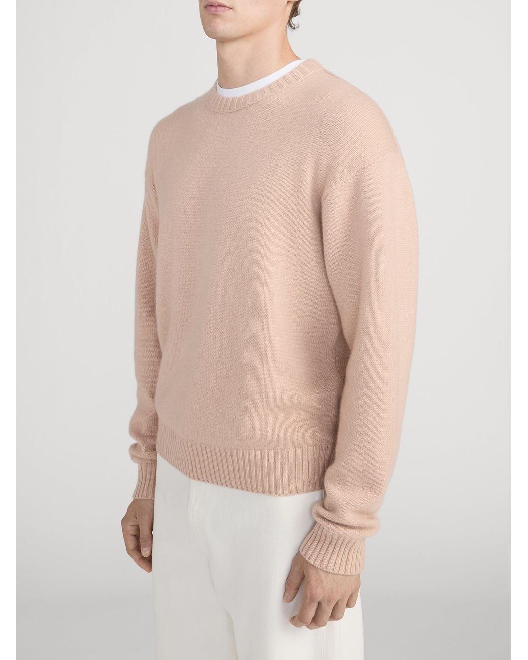 FRAME Natural Cashmere Crewneck Sweater for men