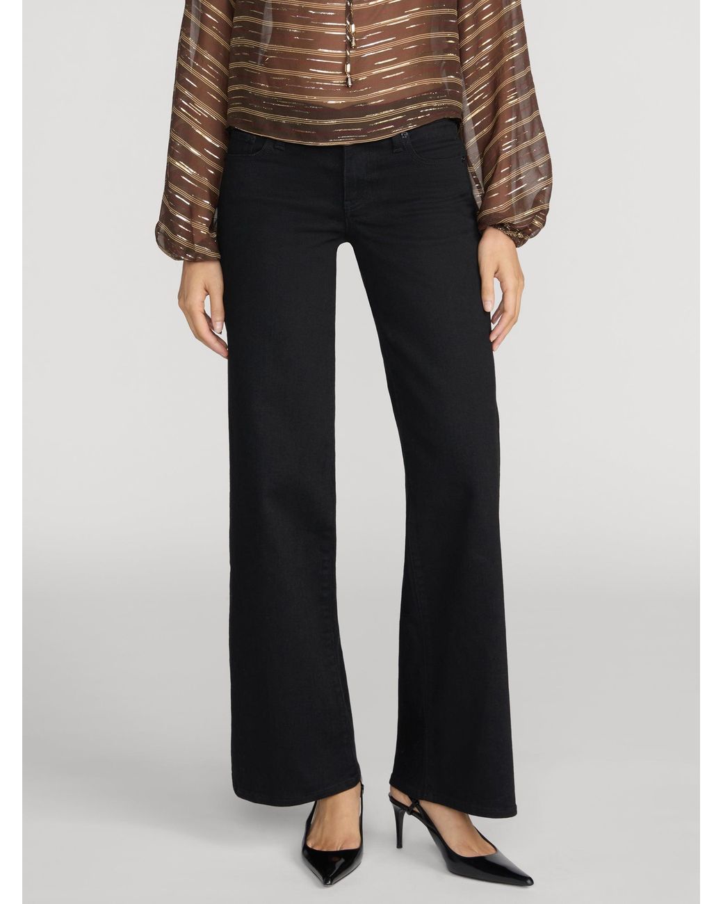 FRAME Black Low Rise Le Slim Palazzo