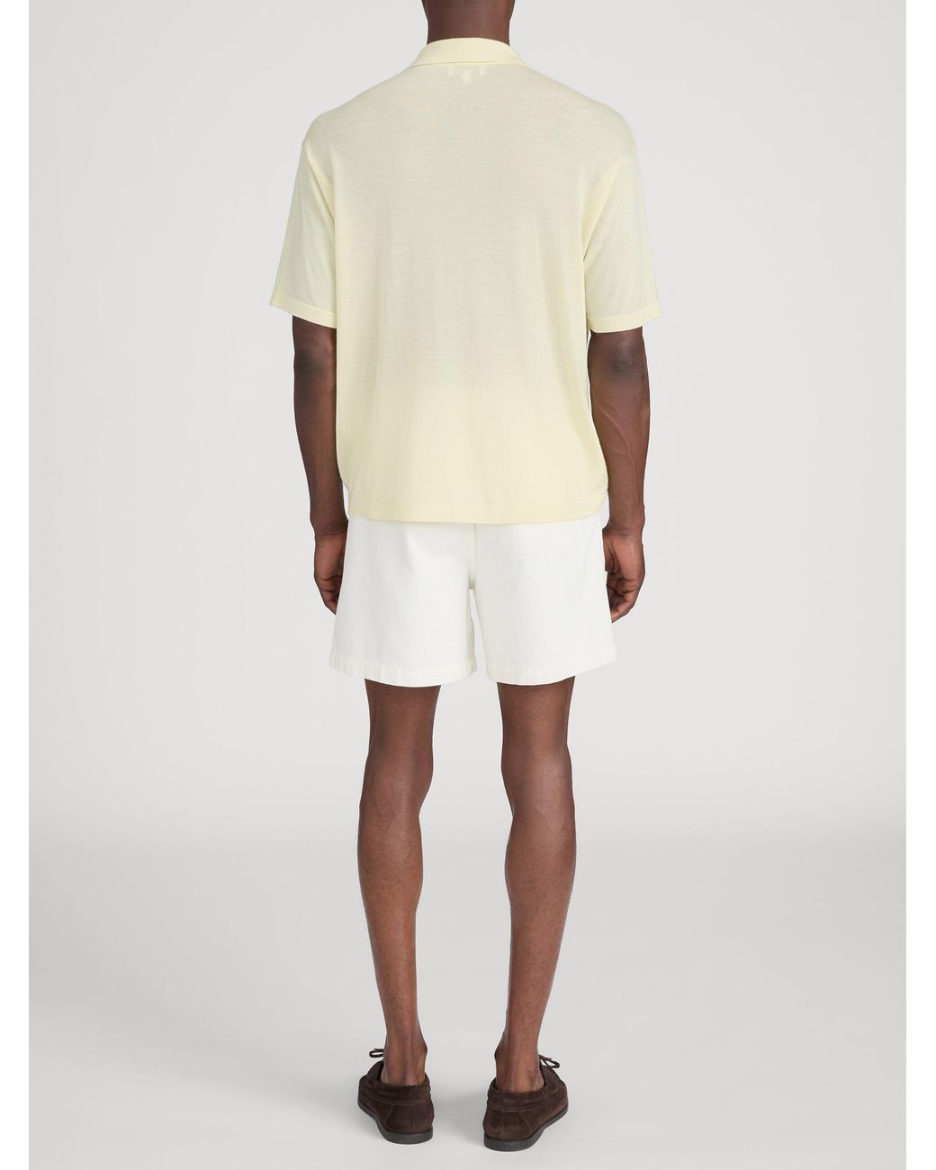FRAME Yellow Superfine Polo Sweater for men