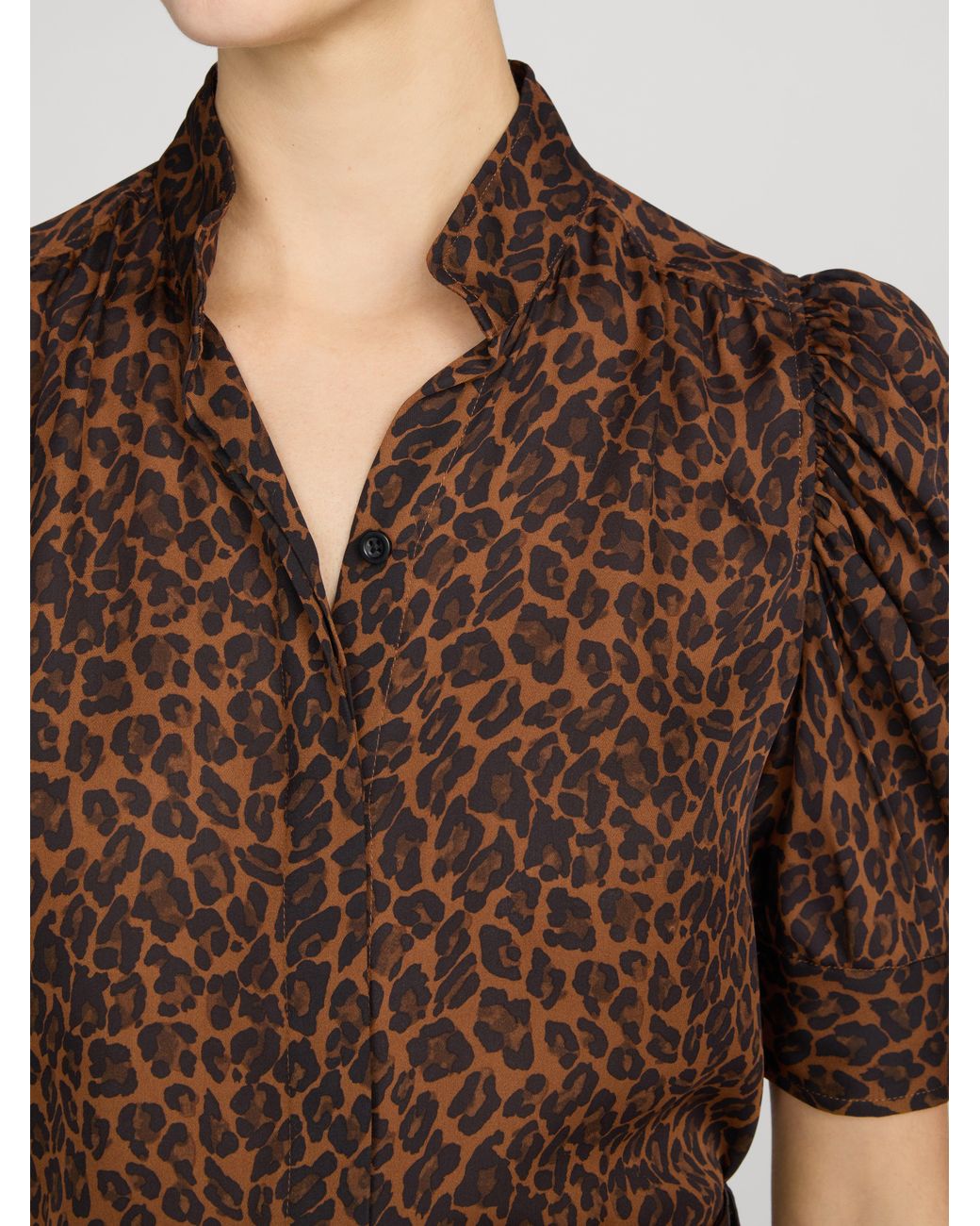 FRAME Brown The Gillian Top
