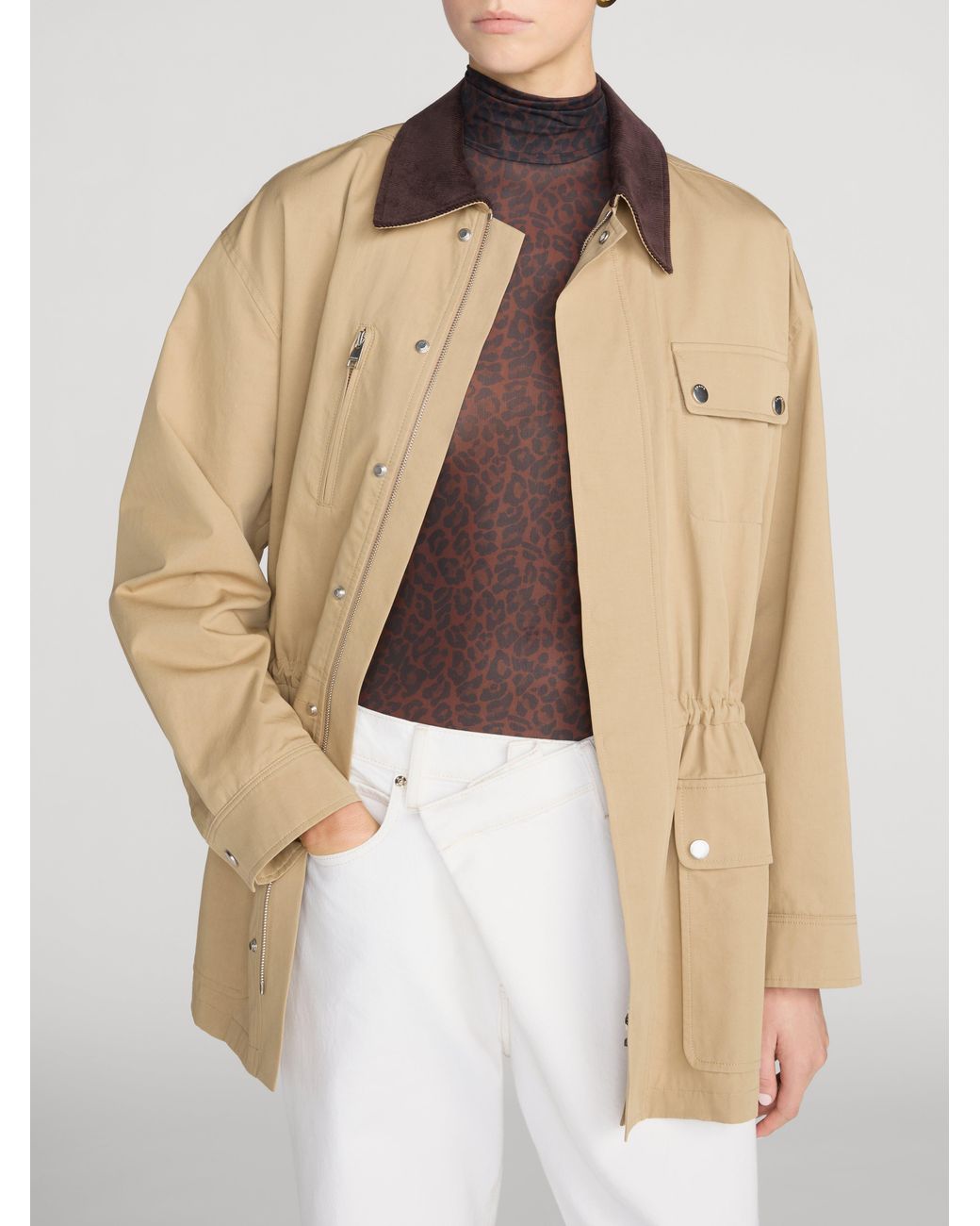 FRAME Natural Twill Safari Jacket