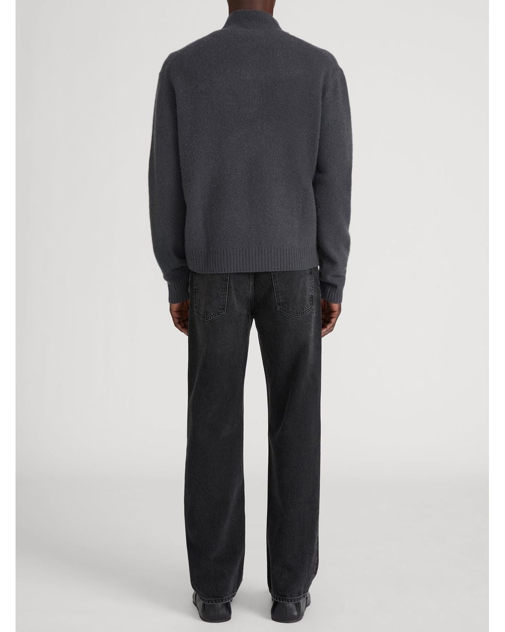 FRAME Blue Cashmere Blend Brushed Sweater for men