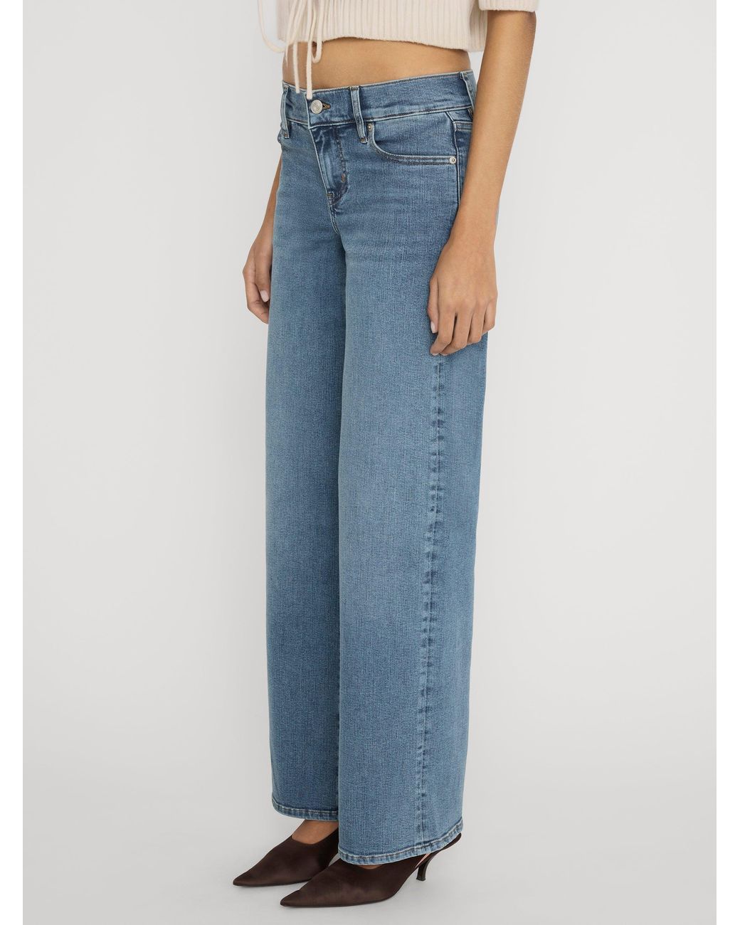 FRAME Blue Low Rise Le Slim Palazzo