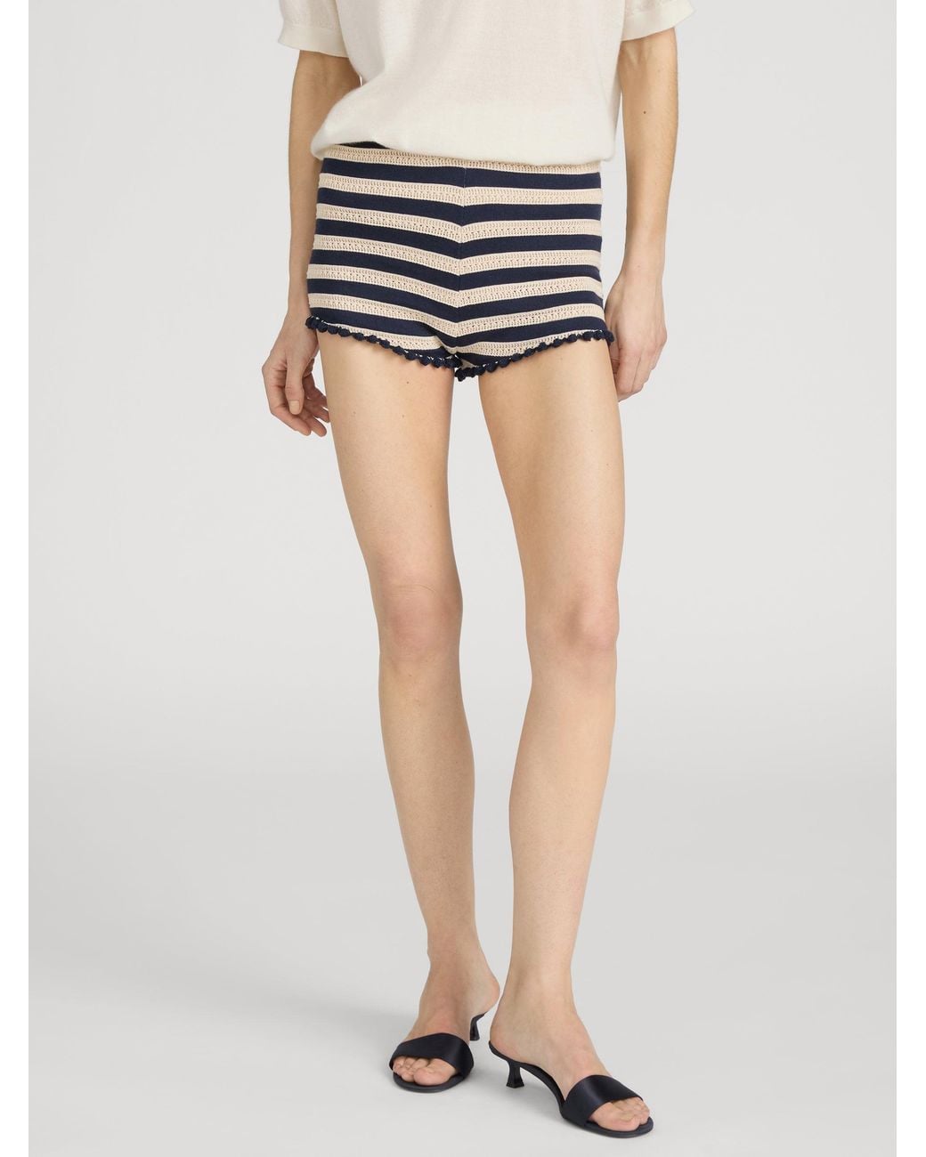 FRAME White The Crochet Captain Short