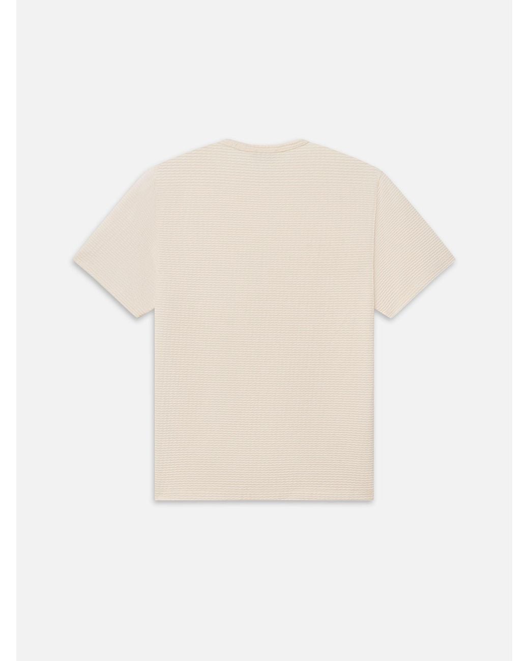 FRAME White Jacquard Stripe Tee for men