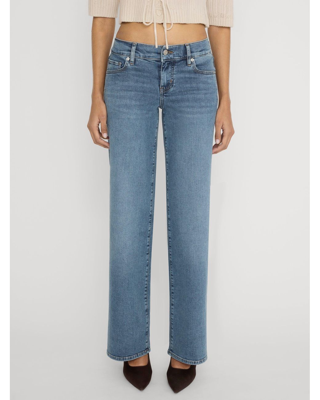 FRAME Blue Low Rise Le Slim Palazzo